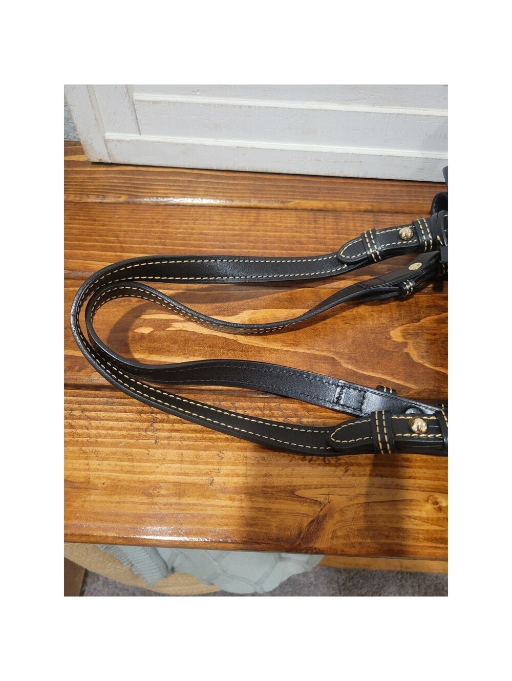 Dooney & Bourke Tassel Satchel Croco-Embossed Leather Black Bag Purse NICE - Picture 7 of 15